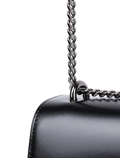 Женская сумка кросс-боди MIRATON кожаная черная - фото 5 - Miraton