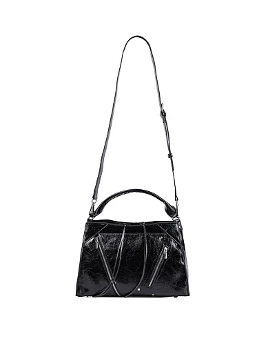 Жіноча сумка тоут MIRATON шкіряна чорна - фото 6 - Miraton