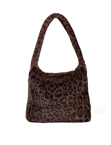 Женская сумка через плечо MIRATON из меха леопардовая - фото 3 - Miraton