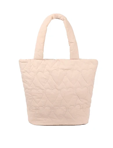 Жіноча сумка шоппер MIRATON тканинна молочного кольору(2588-2) - фото 3 - Miraton