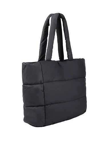 Женская сумка шоппер MIRATON тканевая черная - фото 2 - Miraton