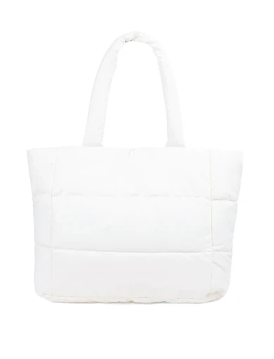 Жіноча сумка шоппер MIRATON тканинна біла(5193-2) - фото 3 - Miraton