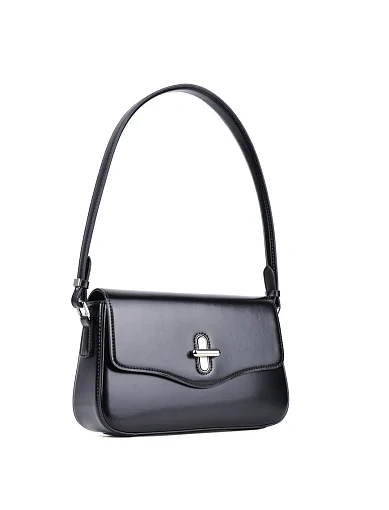 Жіноча сумка через плече MIRATON шкіряна чорна - фото 3 - Miraton