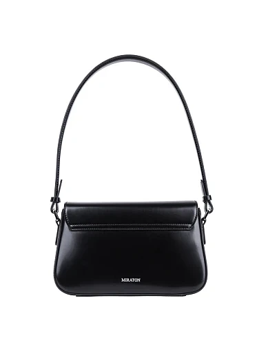 Жіноча сумка через плече MIRATON шкіряна чорна - фото 4 - Miraton