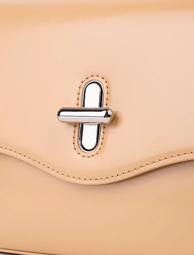 Жіноча сумка через плече MIRATON шкіряна бежева(M201-2) - фото 5 - Miraton