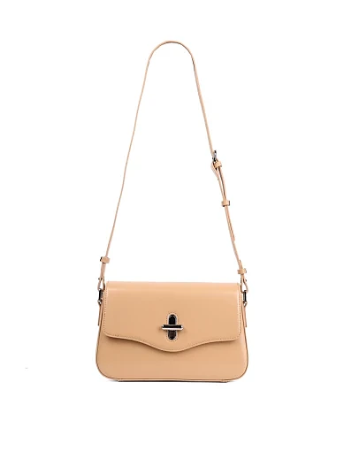 Жіноча сумка через плече MIRATON шкіряна бежева(M201-2) - фото 6 - Miraton