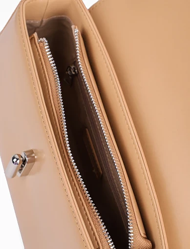 Жіноча сумка через плече MIRATON шкіряна бежева(M201-2) - фото 7 - Miraton