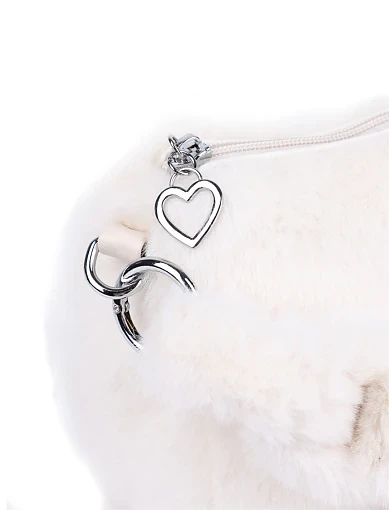 Жіноча сумка через плече MIRATON з хутра біла - фото 4 - Miraton