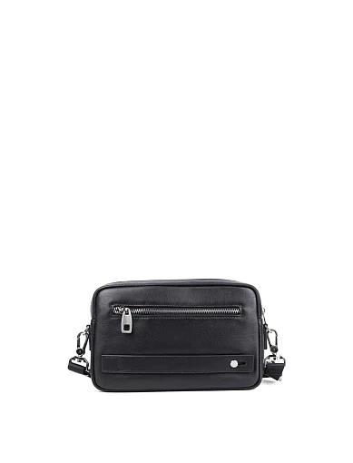 Чоловіча сумка крос-боді MIRATON шкіряна чорна (PL-L0907) - фото 3 - Miraton