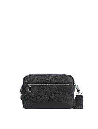 Чоловіча сумка крос-боді MIRATON шкіряна чорна (8412-3) - фото 3 - Miraton