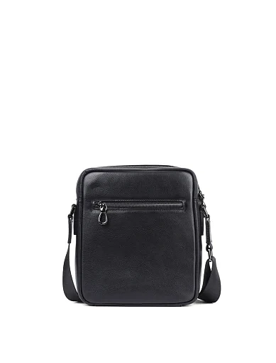 Мужская сумка мессенджер MIRATON кожаная черная - фото 3 - Miraton