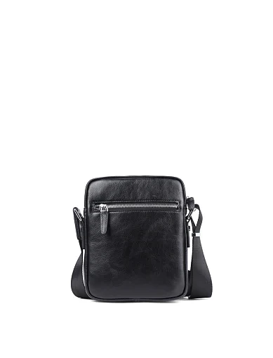 Мужская сумка мессенджер MIRATON кожаная черная - фото 3 - Miraton