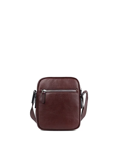 Мужская сумка мессенджер MIRATON кожаная коричневая - фото 3 - Miraton