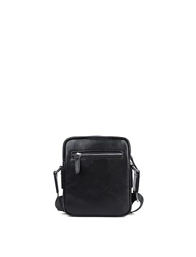 Чоловіча сумка месенджер MIRATON шкіряна чорна (7748-1) - фото 3 - Miraton