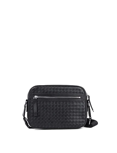 Мужская сумка мессенджер MIRATON кожаная черная - фото 3 - Miraton