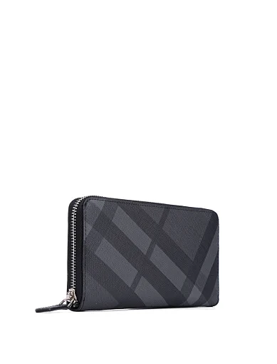 Чоловічий гаманець шкіряний чорний на блискавці (551 022) - фото 2 - Miraton