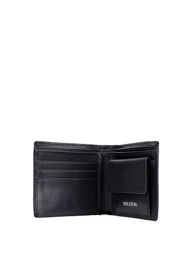 Чоловічий гаманець шкіряний чорний (860891-1) - фото 4 - Miraton