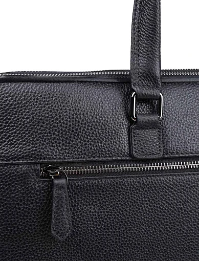 Чоловіча сумка MIRATON шкіряна чорна (9972-5) - фото 4 - Miraton