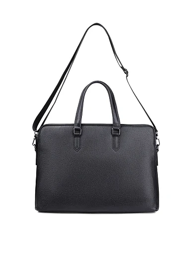 Чоловіча сумка MIRATON шкіряна чорна (9972-5) - фото 6 - Miraton