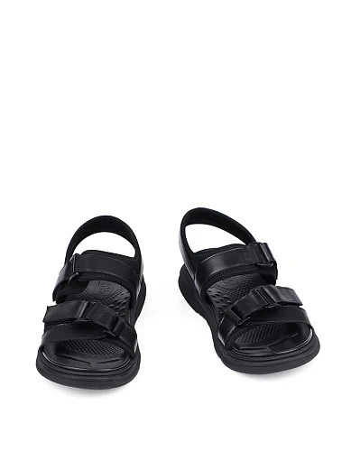 Чоловічі сандалі Miguel Miratez шкіряні чорні (CL08-16A) - фото 2 - Miraton