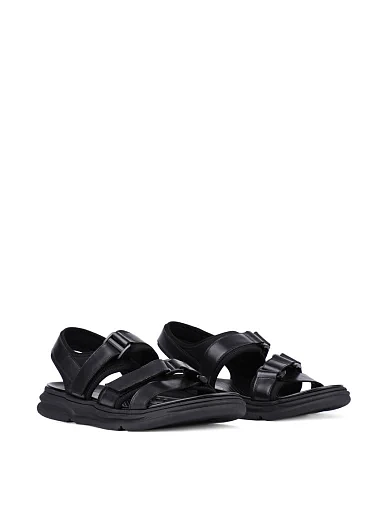 Чоловічі сандалі Miguel Miratez шкіряні чорні (CL08-16A) - фото 3 - Miraton