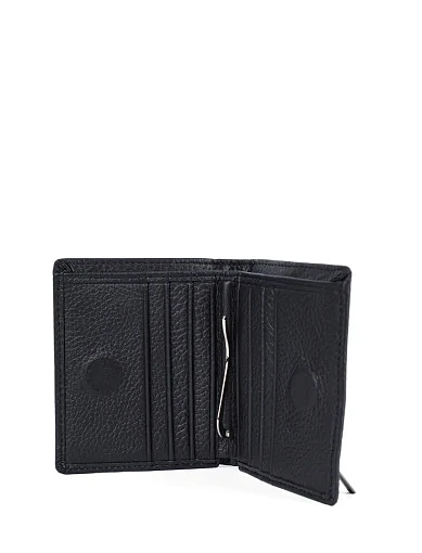 Чоловічий гаманець шкіряний чорний (315) - фото 4 - Miraton