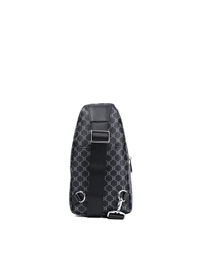 Чоловіча сумка слінг MIRATON з екошкіри чорна (019-2021) - фото 3 - Miraton