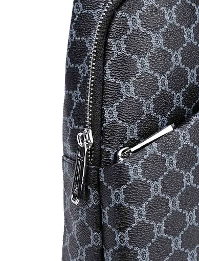 Чоловіча сумка слінг MIRATON з екошкіри чорна (019-2021) - фото 5 - Miraton