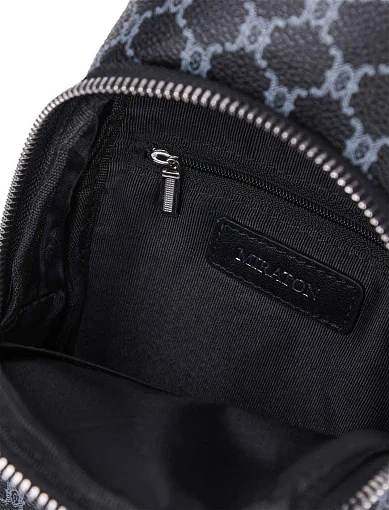 Чоловіча сумка слінг MIRATON з екошкіри чорна (019-2021) - фото 6 - Miraton