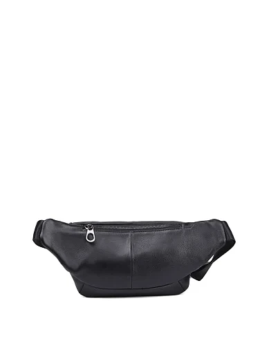 Чоловіча сумка поясна сумка MIRATON шкіряна чорна (89986 SS25) - фото 3 - Miraton