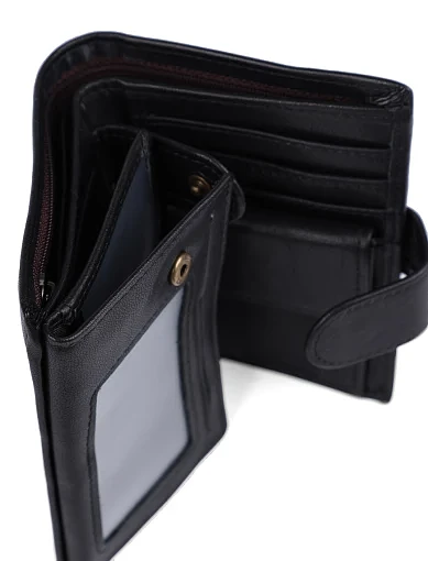 Чоловічий гаманець шкіряний чорний (2018) - фото 4 - Miraton
