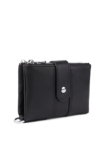 Чоловічий гаманець шкіряний чорний (3539) - фото 2 - Miraton