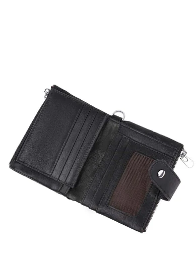 Чоловічий гаманець шкіряний чорний (3539) - фото 5 - Miraton