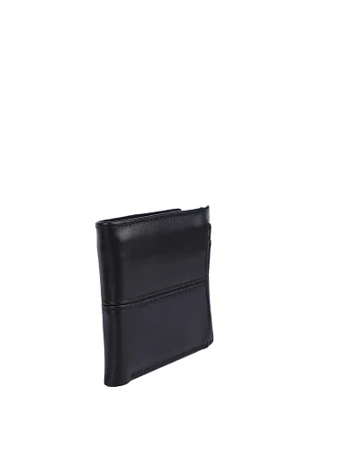 Чоловічий гаманець шкіряний чорний (831-1) - фото 2 - Miraton