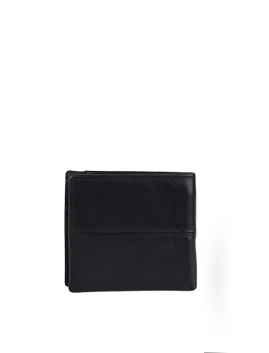 Чоловічий гаманець шкіряний чорний (831-1) - фото 3 - Miraton