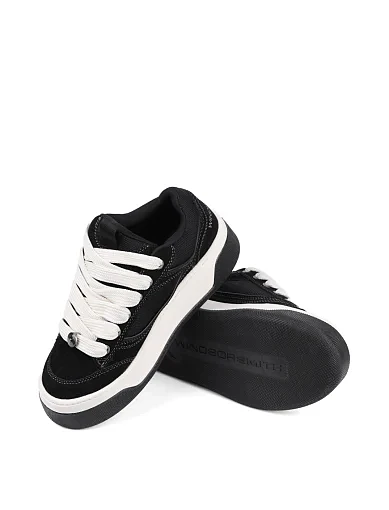 Женские кеды WINDSOR SMITH FLAVOUR велюровые черные - фото 2 - Miraton