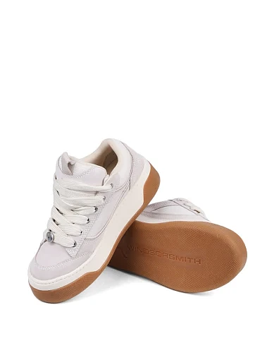 Женские кеды WINDSOR SMITH FLAVOUR велюровые бежевые - фото 2 - Miraton