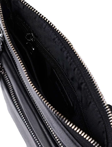 Чоловіча сумка месенджер MIRATON шкіряна чорна (407-209) - фото 6 - Miraton