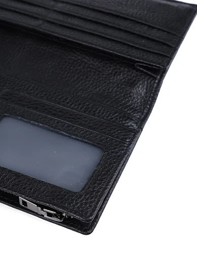 Чоловічий гаманець шкіряний чорний (162-16 SS25) - фото 4 - Miraton
