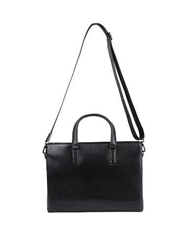 Мужская сумка MIRATON кожаная черная - фото 6 - Miraton