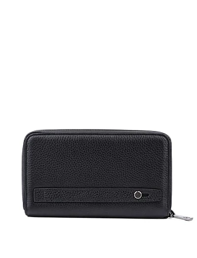 Чоловічий гаманець шкіряний чорний (162-48) - фото 3 - Miraton