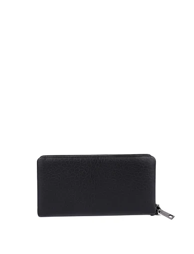 Чоловічий гаманець шкіряний чорний на блискавці (LD1153-5 ) - фото 3 - Miraton