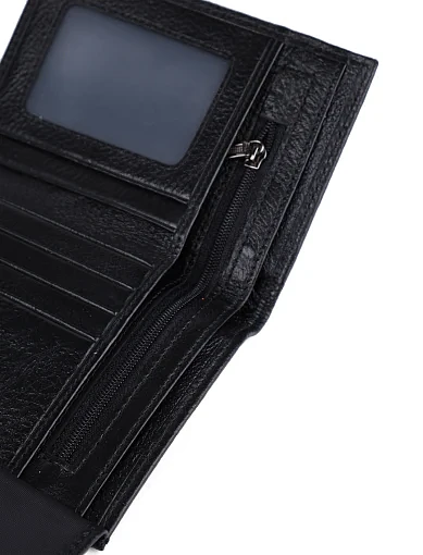 Чоловічий гаманець шкіряний чорний (168-84) - фото 4 - Miraton