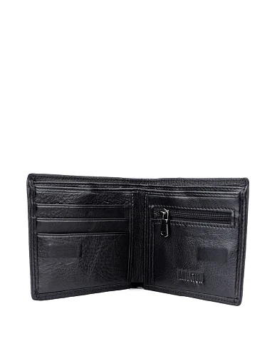 Чоловічий гаманець шкіряний чорний (208-0617 SS25) - фото 4 - Miraton