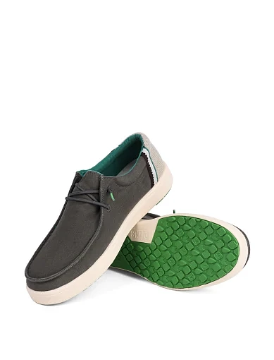 Чоловічі туфлі Walk in Pitas CANA тканинні сірі (CANA) - фото 2 - Miraton