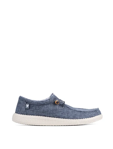 Чоловічі туфлі Walk in Pitas WP150 WALLABI LINEN тканинні блакитні фото 1