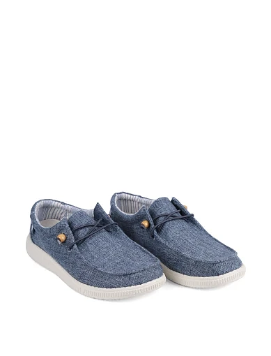 Чоловічі туфлі Walk in Pitas WP150 WALLABI LINEN тканинні блакитні (WP150 WALLABI LINEN) - фото 3 - Miraton
