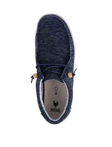 Чоловічі туфлі Walk in Pitas WP150 WALLABI KNITTED тканинні сині (WP150 WALLABI KNITTED) - фото 5 - Miraton