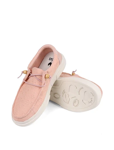 Женские туфли Walk in Pitas KILA тканевые розовые - фото 2 - Miraton