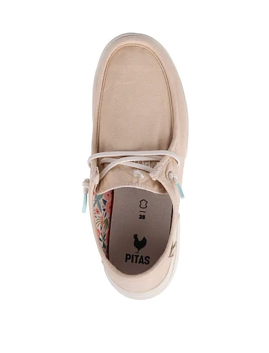Женские туфли Walk in Pitas DAFNE тканевые бежевые - фото 5 - Miraton